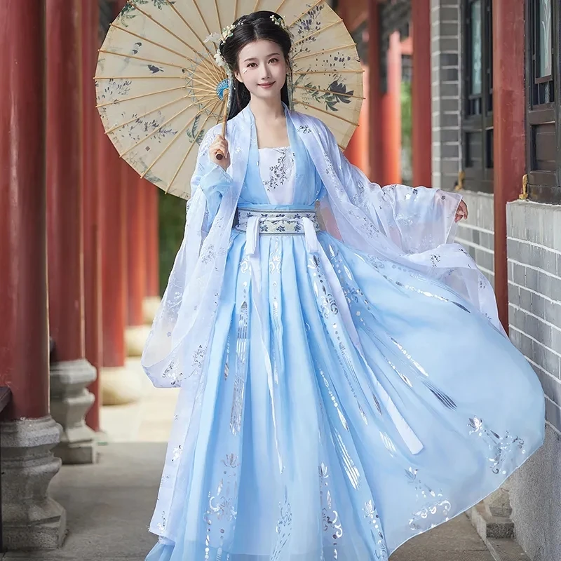

2024 Han Dress Dance Stage Adult Tang Suits Hanfu Women Ming Dynasty Festival Outfit Party Vintage Fairy Ancient Hanfu Costume