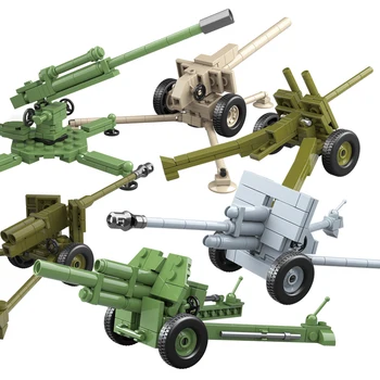 어린이용 군사 빌딩 블록 솔리드 피규어, 미니 브릭, 무기 총, 독일 소련 단면 피규어 장난감, 선물