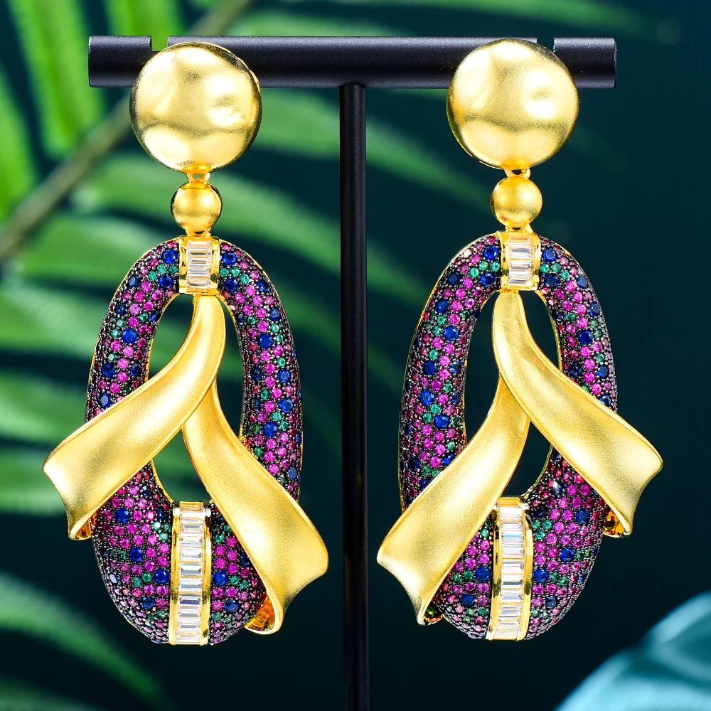 Missvikki Dubai Style Luxury Big Pendant Earrings For Women Wedding Engagement Party Show Indian Original Design Fashion CZ
Missvikki Dubai Style Luxury Big Pendant Earrings For Women Wedding Engagement Party Show Indian Original Design Fashion CZ