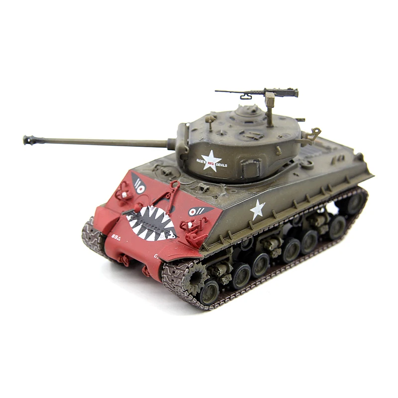 

1/72 Scale Model US M4A3E8 Tank 89th Battalion Korean 1951 Tracked Militarized Combat Vehicle Toys Gifts Display Fans