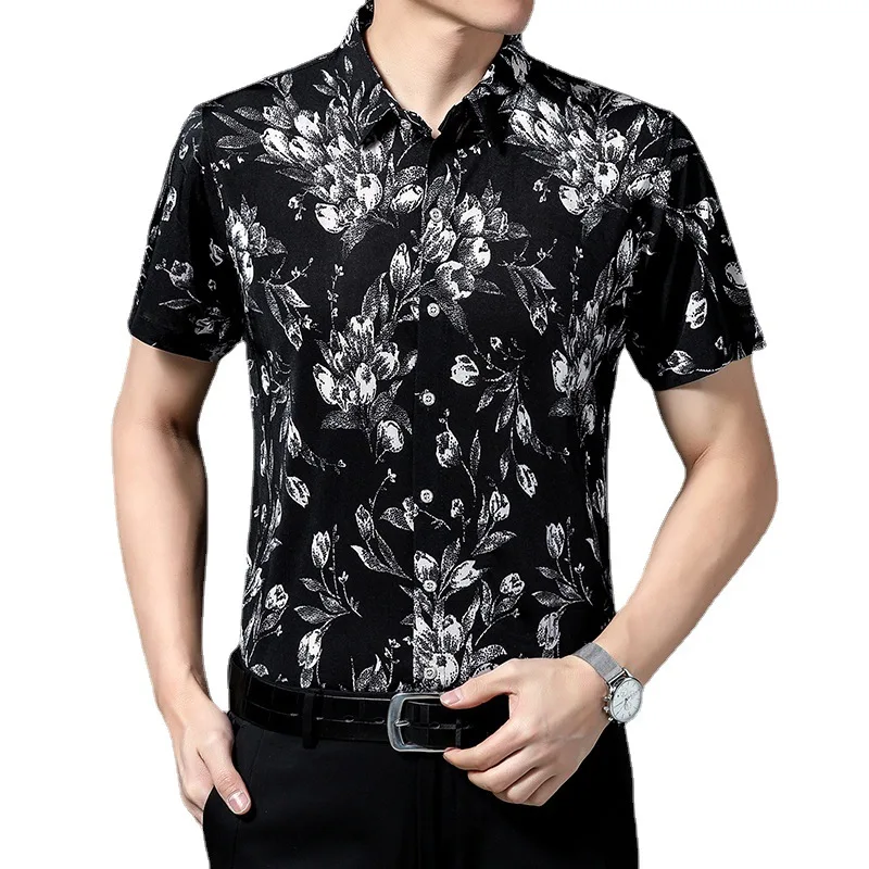 Hawaiian Style Casual 80% Silk Shirts Men'S Short Sleeve Both Sides Chinese Nation Flower 2023 Beach Summer Clothes
Hawaiian Style Casual 80% Silk Shirts Men'S Short Sleeve Both Sides Chinese Nation Flower 2023 Beach Summer Clothes