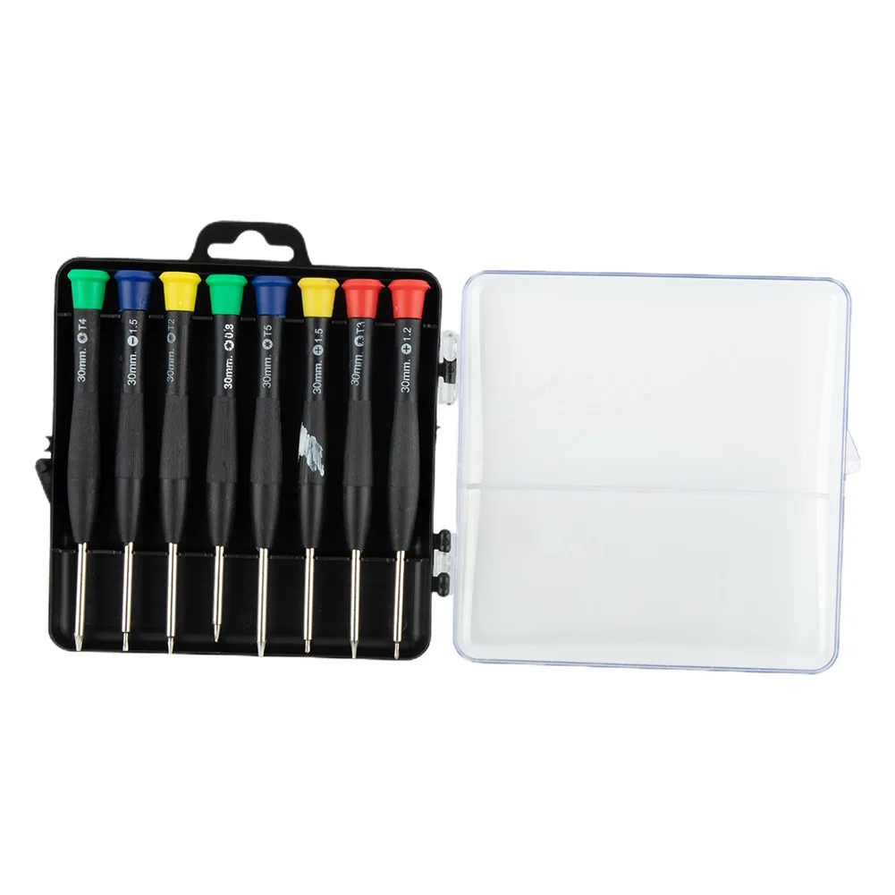 Tool Screwdriver Set Precision PH000 Repair Tool SL1.5 Screwdriver Tool T3 T6 Torx Cross 118*122*20mm 8pcs/set
Tool Screwdriver Set Precision PH000 Repair Tool SL1.5 Screwdriver Tool T3 T6 Torx Cross 118*122*20mm 8pcs/set