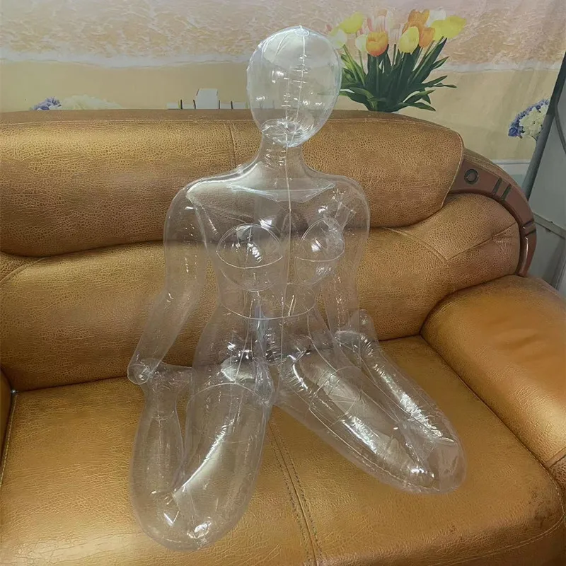 

2023 Transparent Whole Body Inflatable Female Clothes Mannequin Inflation Shooting Maniqui For Cloth Can Choose Posture Display