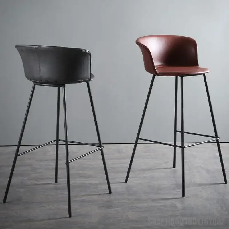 Iron bar chair light luxury retro modern minimalist bar high stool Nordic home restaurant backrest bar stool
Iron bar chair light luxury retro modern minimalist bar high stool Nordic home restaurant backrest bar stool