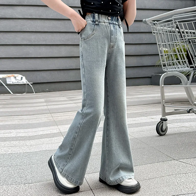 Girls Jeans Summer Thin Bell Bottoms 2024 New Pants Large Children Style Casual Pants Simple Casual Style All-match Trousers
Girls Jeans Summer Thin Bell Bottoms 2024 New Pants Large Children Style Casual Pants Simple Casual Style All-match Trousers