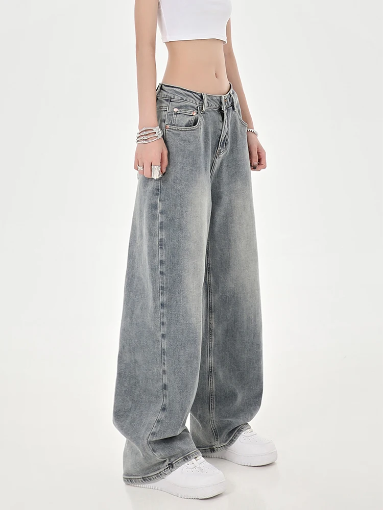 Women Vintage Blue Jeans 2000s Harajuku Baggy Denim Pants Korean Y2k Streetwear Straight Wide Leg Cowboy Trousers Summer Clothes
Women Vintage Blue Jeans 2000s Harajuku Baggy Denim Pants Korean Y2k Streetwear Straight Wide Leg Cowboy Trousers Summer Clothes