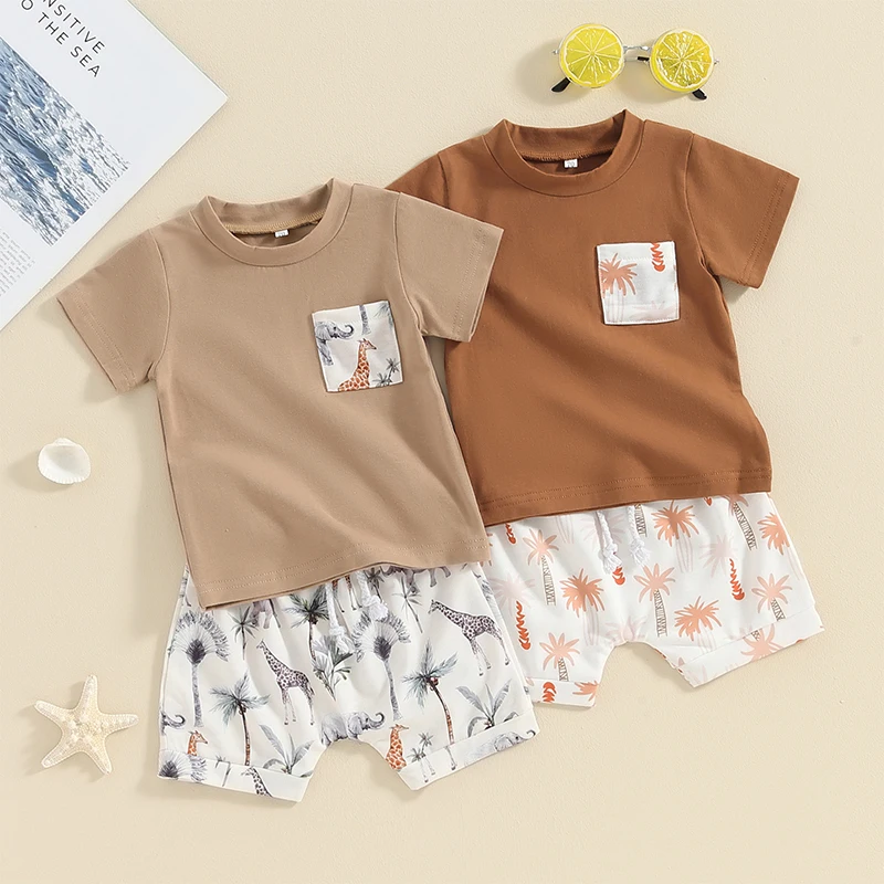 2024-01-12 Lioraitiin Toddler Boys Summer Outfits Animal Print Short Sleeve T-Shirt and Elastic Shorts Vacation Clothes Set
2024-01-12 Lioraitiin Toddler Boys Summer Outfits Animal Print Short Sleeve T-Shirt and Elastic Shorts Vacation Clothes Set