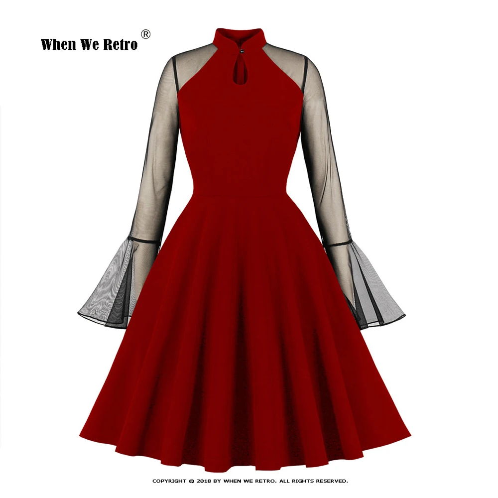 2023 Vintage Fashion Keyhole Front Mesh Long Sleeve Red Black Dresses for Women VD3768 Gothic Goth Evening Party Dress
2023 Vintage Fashion Keyhole Front Mesh Long Sleeve Red Black Dresses for Women VD3768 Gothic Goth Evening Party Dress