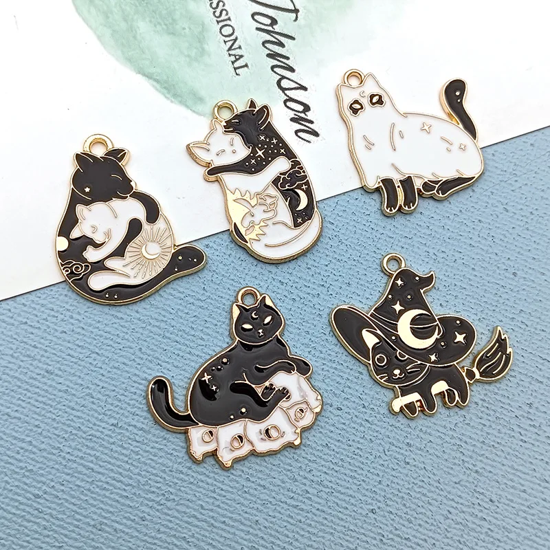 Trendy 50pcs Black White Enamel Alloy ANimal Cats Jewelry Pendant Charms Fit Bracelet Necklace Earring Ornament Accessories DIY
Trendy 50pcs Black White Enamel Alloy ANimal Cats Jewelry Pendant Charms Fit Bracelet Necklace Earring Ornament Accessories DIY