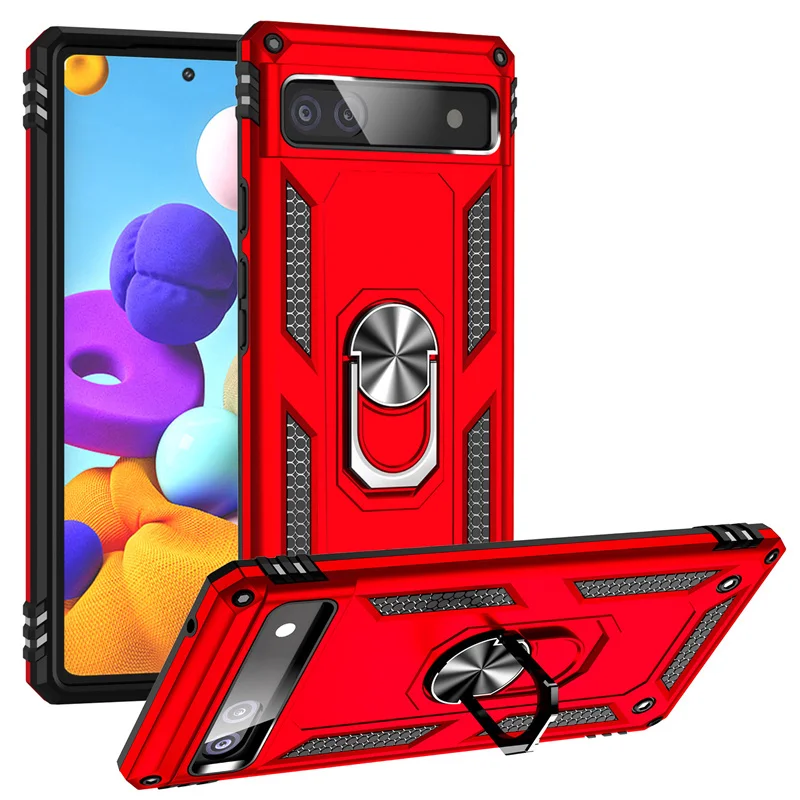 Armor Shockproof Case For Google Pixel 7 Pro 6A Heavy Duty Magnetic Metal Ring Holder Hard Plastic Phone Cover Coque Fundas
Armor Shockproof Case For Google Pixel 7 Pro 6A Heavy Duty Magnetic Metal Ring Holder Hard Plastic Phone Cover Coque Fundas
