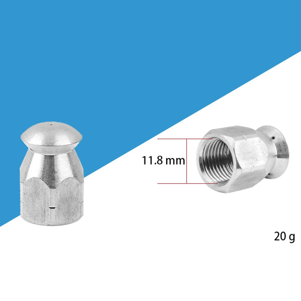 Cleaning Nozzle Rotary Nozzle 1/4'' 3/8\" Clean Pipe Drain Nozzle High Pressure Sewer Silver Stainless Steel 303
Cleaning Nozzle Rotary Nozzle 1/4'' 3/8\" Clean Pipe Drain Nozzle High Pressure Sewer Silver Stainless Steel 303