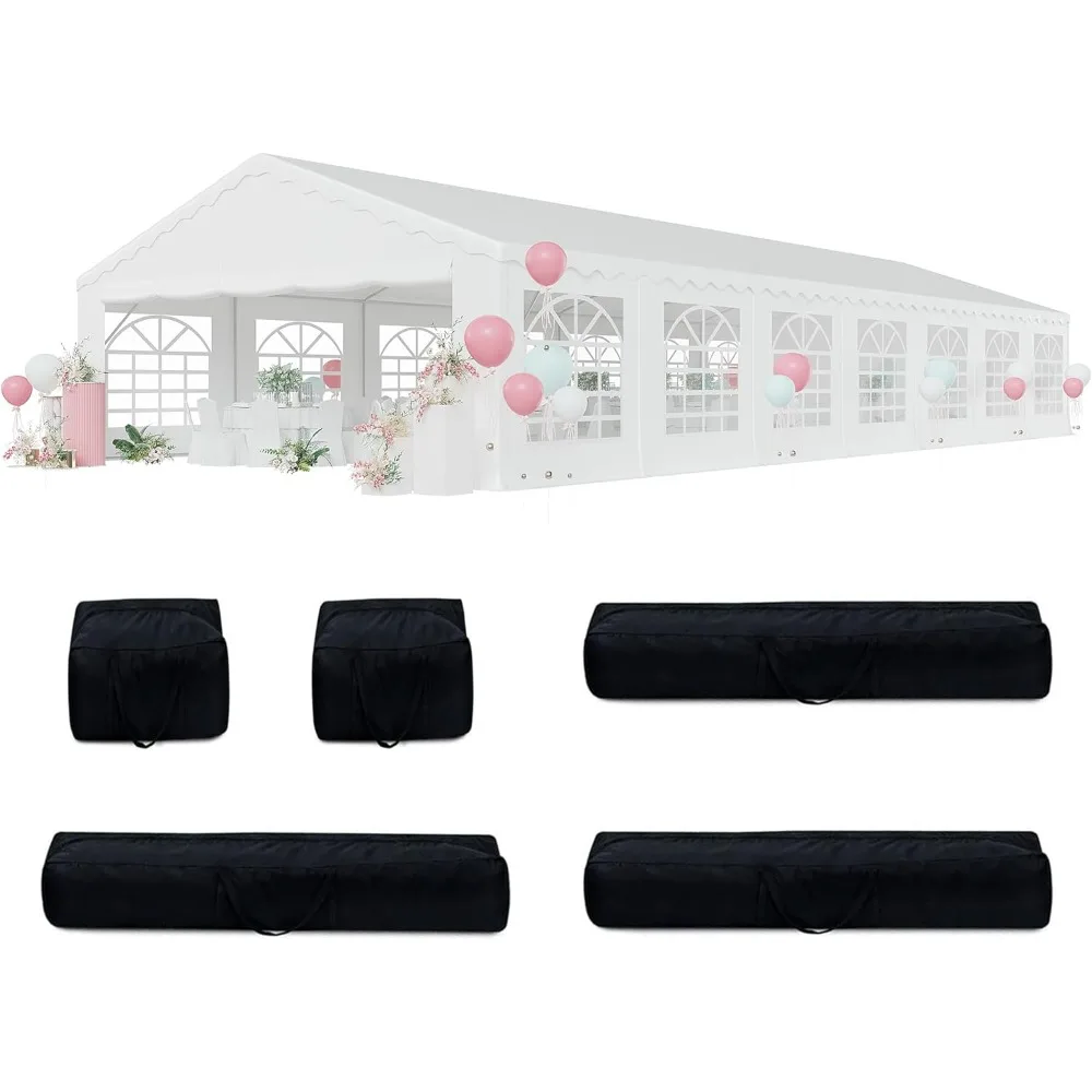 20x50ft Party Tent Outdoor Wedding Tent Outdoor Event Tent with Detachable Sidewalls with 2 Roller Shutter Doors, 5 Storage Bags
20x50ft Party Tent Outdoor Wedding Tent Outdoor Event Tent with Detachable Sidewalls with 2 Roller Shutter Doors, 5 Storage Bags