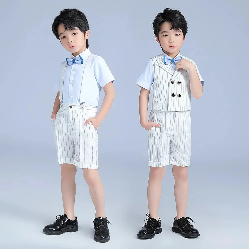 2023 Boys Summer Formal Suits Straps Vest Sets High Quality Piano Host Choral Party Performance Costume Kids Teenagers Bow Dress
2023 Boys Summer Formal Suits Straps Vest Sets High Quality Piano Host Choral Party Performance Costume Kids Teenagers Bow Dress
