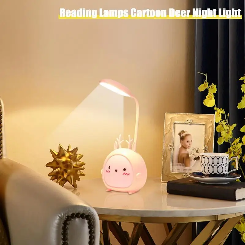 Table Lamp For Living Room 3 Modes Foldable Deer LED Night Light Children Animal Light For Night Reading Bedroom Decor Accessory 
Table Lamp For Living Room 3 Modes Foldable Deer LED Night Light Children Animal Light For Night Reading Bedroom Decor Accessory