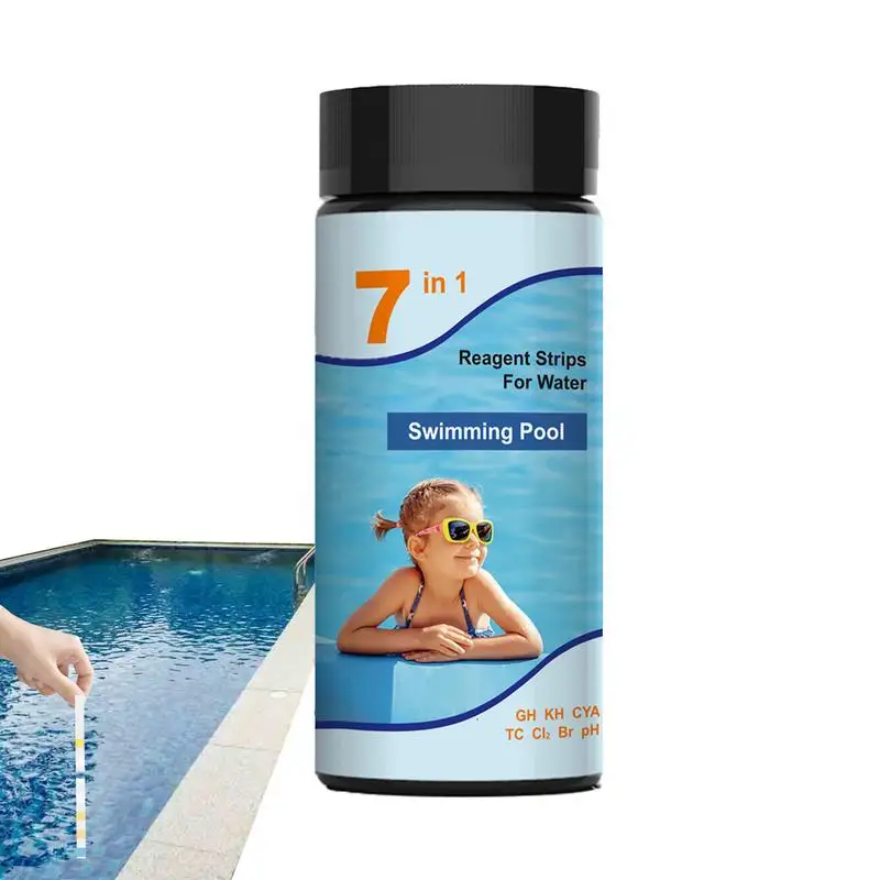 

Pool Water Test Strips 7 In 1 Hot Tub Test Strips Accurate Ph Fast Results Test Strips For Spa Well Water Bathtub Home Use