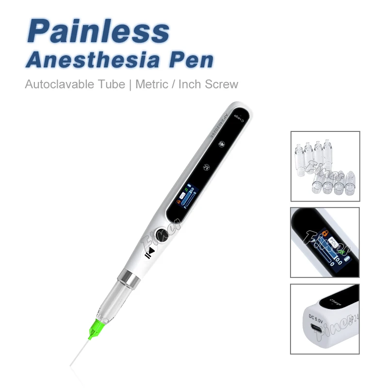 

Dental Painless Local Anesthesia Injector Painless Dental Anesthetic Pen Syringe with Operatable LCD Display