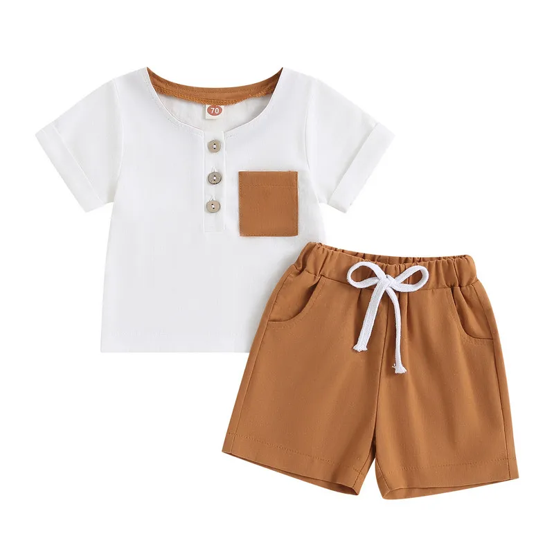 Newborn Baby Boy Short Sets Summer Clothes 2023 Outfits Short Sleeve Contrast Color T-Shirt Shorts Baby Items Clothing for Boys 
Newborn Baby Boy Short Sets Summer Clothes 2023 Outfits Short Sleeve Contrast Color T-Shirt Shorts Baby Items Clothing for Boys