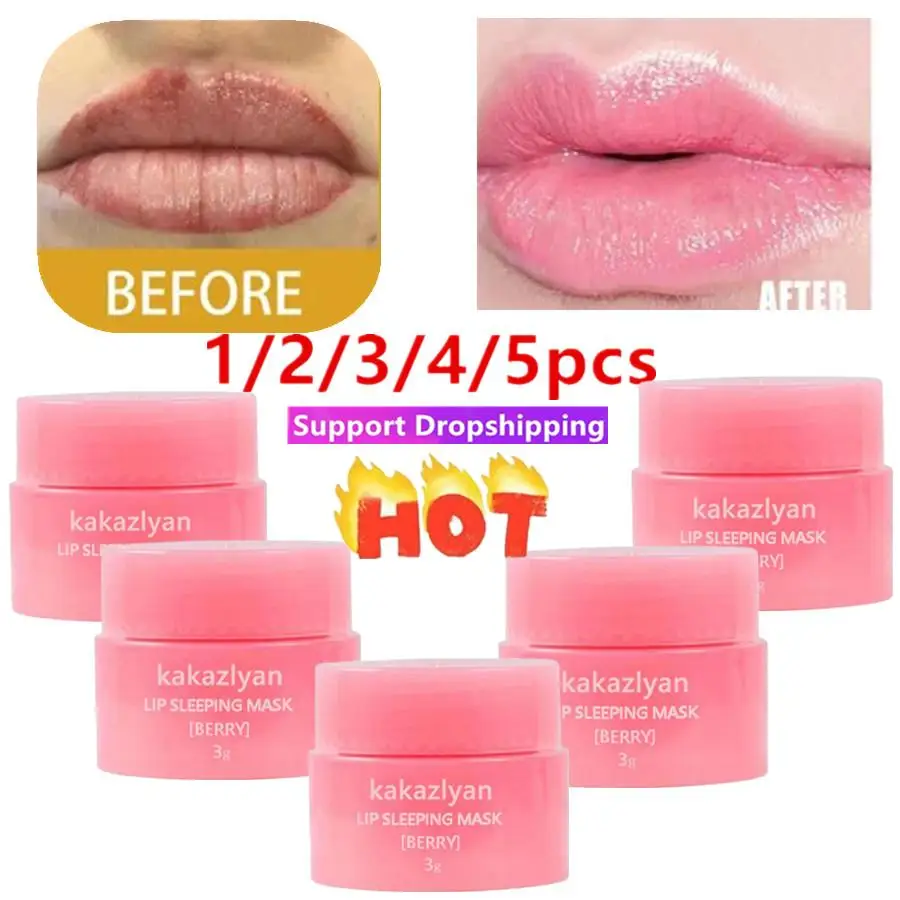 

1-5X South Korea Lip Sleep Mask Night Sleep Maintenance Moisturizing Lip Gloss Bleach Cream Nourishing Lip Care Lip Balm