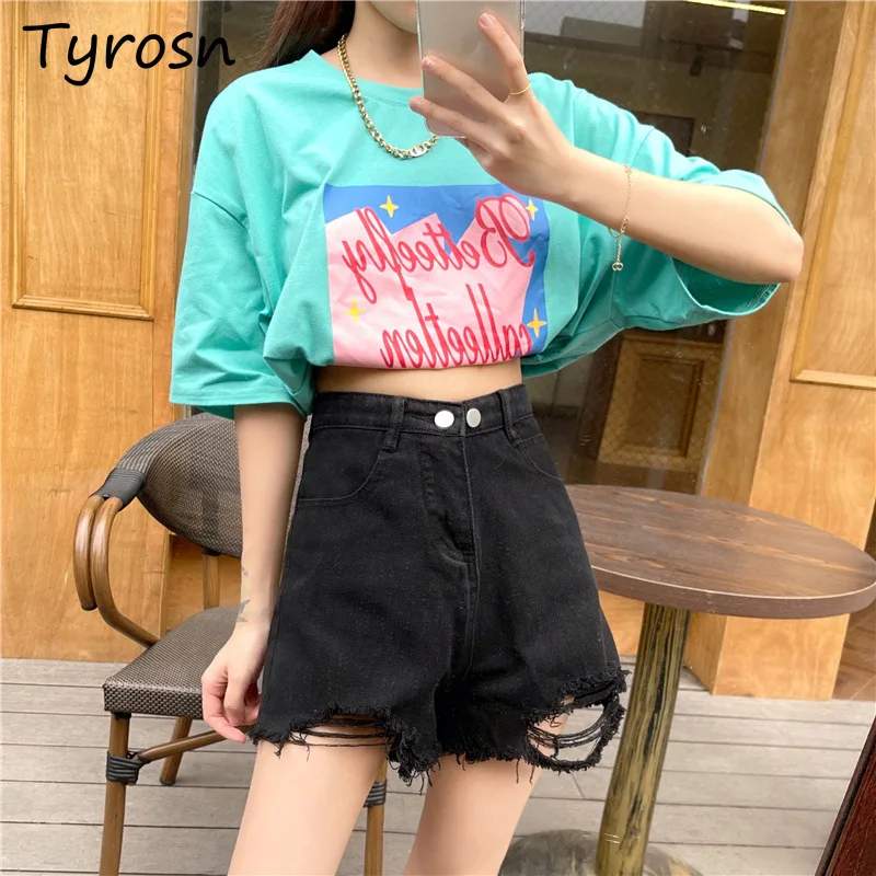 Shorts Women Summer Hole Daily Design Fashion Breathable Korean Style Denim Casual Loose Hotsweet Chic Streetwear Charming New
Shorts Women Summer Hole Daily Design Fashion Breathable Korean Style Denim Casual Loose Hotsweet Chic Streetwear Charming New
