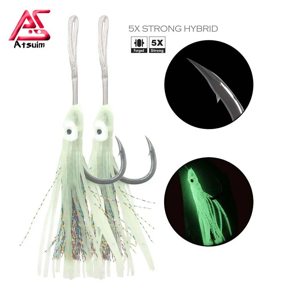 AS Stainless BKK Glow Squid Skirts Jigs Hooks Slow Fast Jigging Carbon Hooks Falling Saltwater Fishing Accessories Hooks
AS Stainless BKK Glow Squid Skirts Jigs Hooks Slow Fast Jigging Carbon Hooks Falling Saltwater Fishing Accessories Hooks