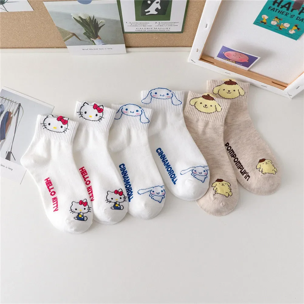 Anime Sanrioes Cotton Socks 4 Pcs Set Kawaii Pompompurin Hello Kittys Kuromi Cinnamoroll Girl Socks Wowen Cartoon Soft Socks
Anime Sanrioes Cotton Socks 4 Pcs Set Kawaii Pompompurin Hello Kittys Kuromi Cinnamoroll Girl Socks Wowen Cartoon Soft Socks