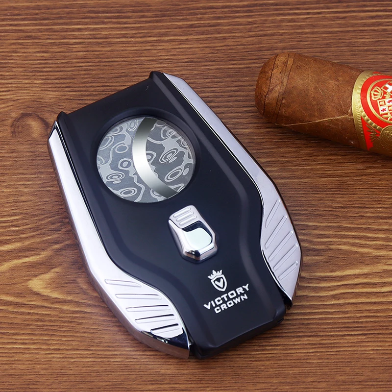 

Luxury Metal Cigar Scissors Guillotine Cigar V Cutter Open Sharp Blade Cigar Cutter Pocket Tabacco Cutting V-Cut Knift For Cigar