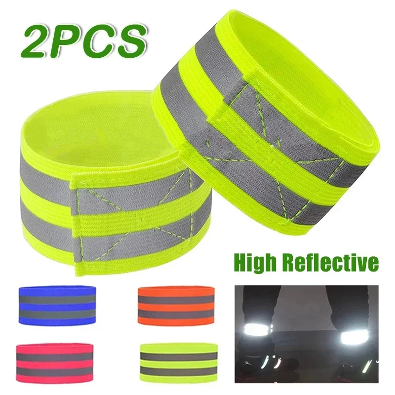 

Outdoor Cycling Reflective Strips Warning Armband Reflector Wristband Bicycle Bind Strap Pants Hand Leg Sport Tape Safety Alert
