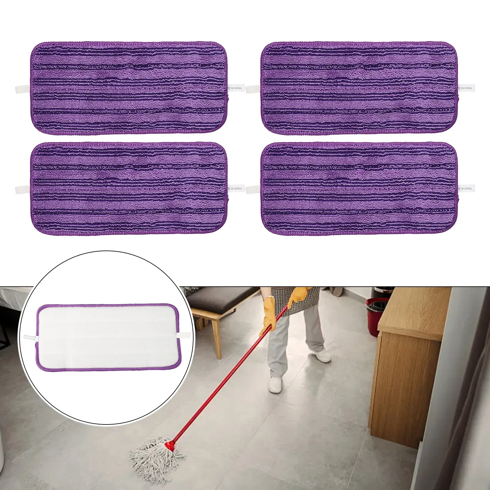 Reusable Mop Pads For Wet Jet Mop 4/6 Pack Wet Pads Washable Microfiber Mop Head Replacement
Reusable Mop Pads For Wet Jet Mop 4/6 Pack Wet Pads Washable Microfiber Mop Head Replacement