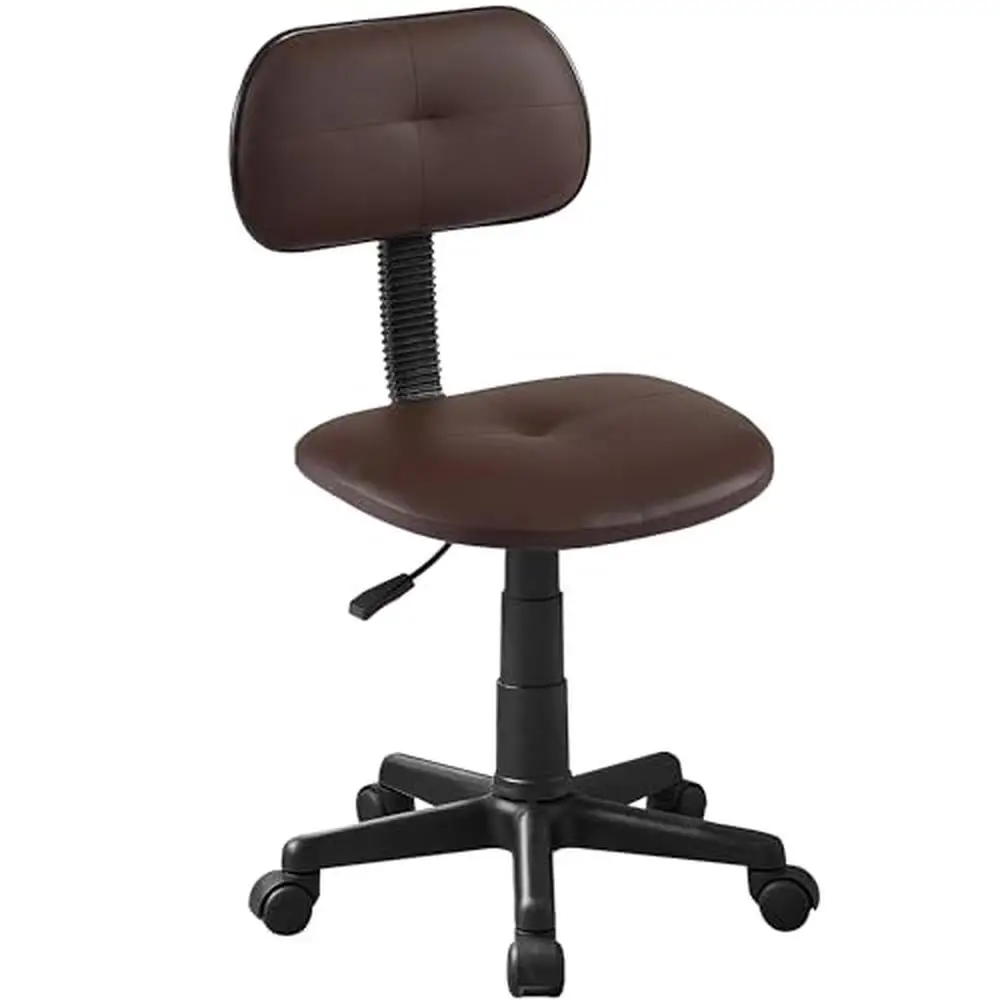 

Height Adjustable Armless Office Chair Desk Task Stools Task Swivel Set Coffee Space Save Home Salon SPA Study Dorm Cross Back