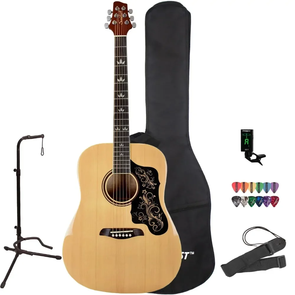 Professional Acoustic Guitar Free Shipping Tuner Picks Stand Dreadnought Folk Acoustic Guitar with Padded Case Strap Classical
Professional Acoustic Guitar Free Shipping Tuner Picks Stand Dreadnought Folk Acoustic Guitar with Padded Case Strap Classical