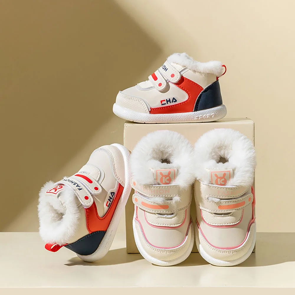 Winter Plush Toddler Shoes For Baby Soft Warm Velvet Boys Girls Cotton Shoes 0-3y Anti-slippery Casual Boots For Kids
Winter Plush Toddler Shoes For Baby Soft Warm Velvet Boys Girls Cotton Shoes 0-3y Anti-slippery Casual Boots For Kids