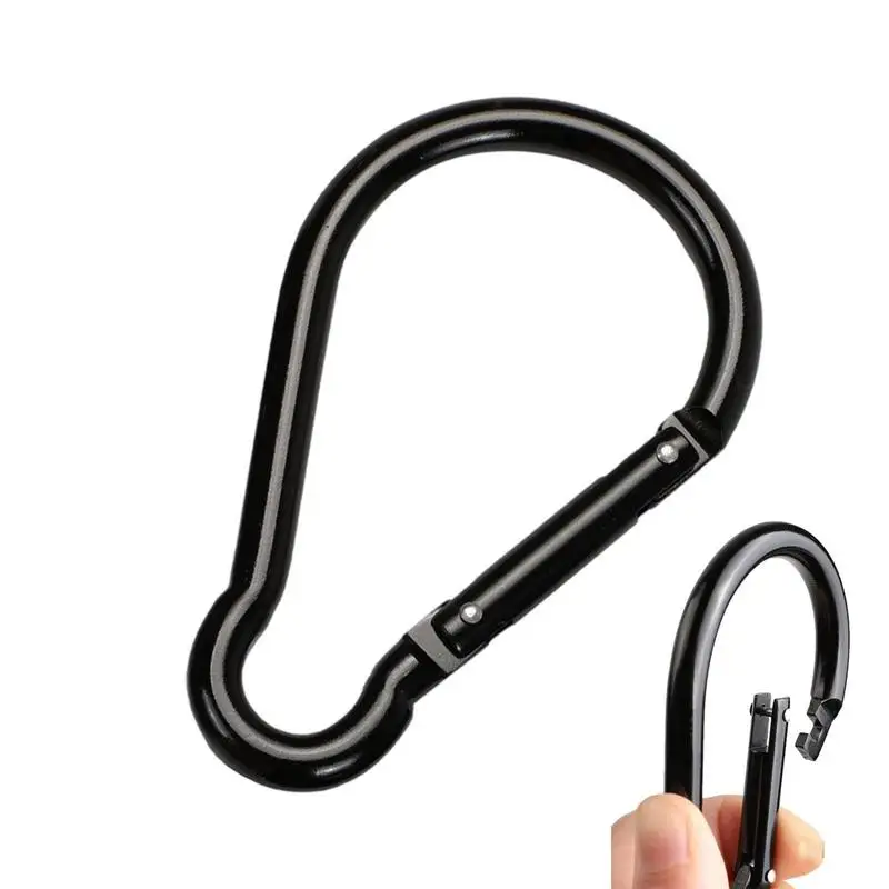 

Aluminum Alloy Carabiner Keychain Outdoor Camping Climbing Snap Clip Lock Buckle Hook Fishing Tools Large Black Carabiner Clips