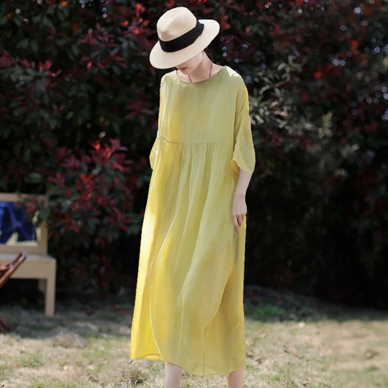 Summer Solid Dress Women Casual Bohemian O-Neck Flying Sleeve Loose A Line Mini Dress Elegant Beach Party Vestidos Para Mujer
Summer Solid Dress Women Casual Bohemian O-Neck Flying Sleeve Loose A Line Mini Dress Elegant Beach Party Vestidos Para Mujer