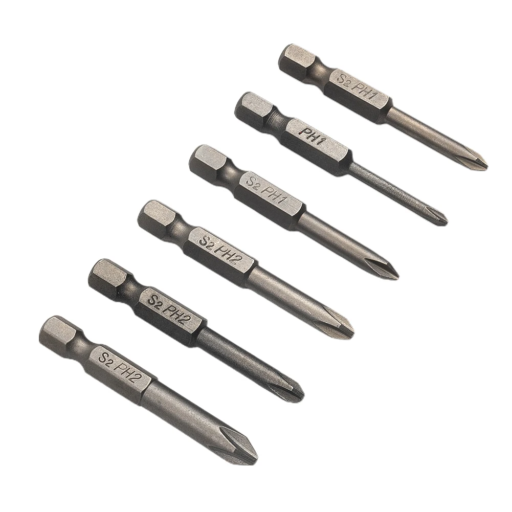 Single Head Screwdriver Bits PH1 PH2 6.35mm / 1/4" 6pcs For Cross Head Hex High Hardness Magnetic High Quality
Single Head Screwdriver Bits PH1 PH2 6.35mm / 1/4" 6pcs For Cross Head Hex High Hardness Magnetic High Quality