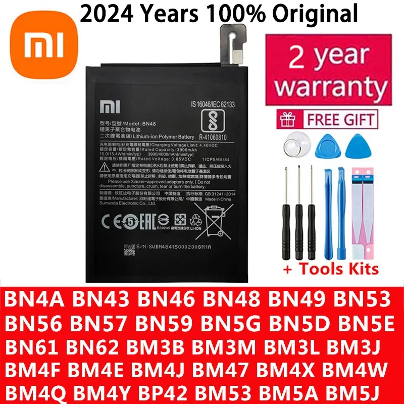 

Original Battery Xiaomi Mi Redmi Note Pocophone Poco F1 F2 F3 3 3S X3 4 4X K40 5 6 7 8 8T 9 9A 9C 9T 10 10S 10T 11 12T Pro Lite