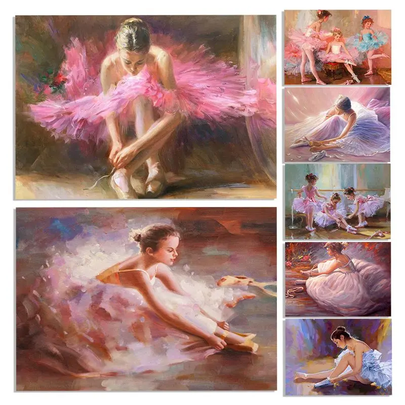 

GATYZTORY 60x75cm Acrylic Painting By Numbers For Adults Picture Drawing Ballet Dancers Pictures By Numbers Wall Decor Kill Time