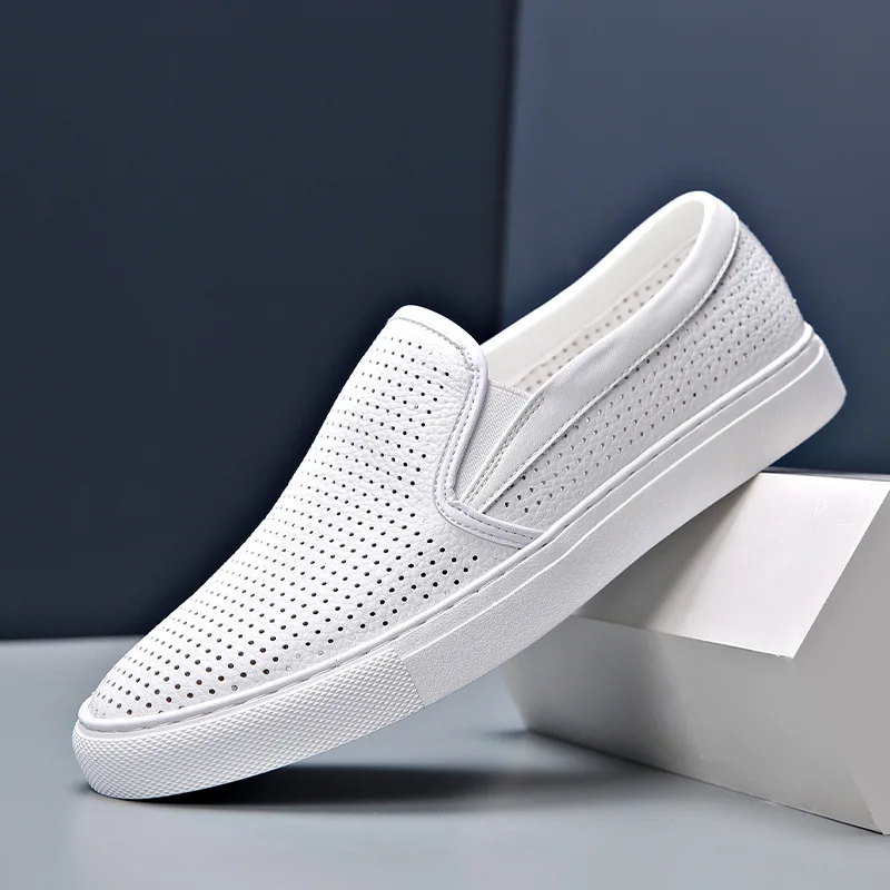 2023 New Style Men Cow Leather Casual Shoes Fashion Spring Summer Breathable Micropore Trend White Flat Shoes Leisure Loafers
2023 New Style Men Cow Leather Casual Shoes Fashion Spring Summer Breathable Micropore Trend White Flat Shoes Leisure Loafers