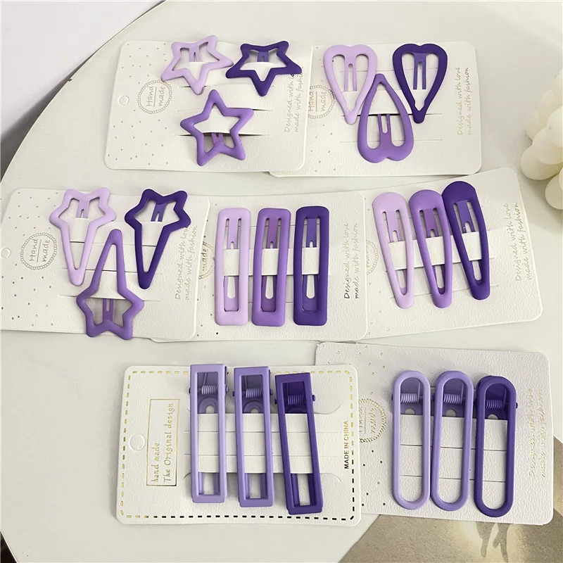 3Pc/Set Children Purple Barrettes Sweet Cute Star Heart Hair Clip Waterdrop Shape Hairpin Square Candy Hair Clips Women Hairgrip
3Pc/Set Children Purple Barrettes Sweet Cute Star Heart Hair Clip Waterdrop Shape Hairpin Square Candy Hair Clips Women Hairgrip