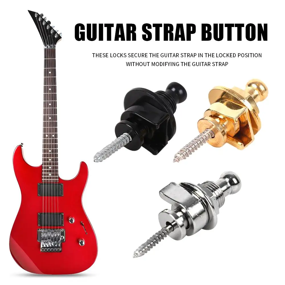 Silver/Black/Gold Copper Guitar Strap Locks Mushrooms Heads Easy Remove Screw Anti-slip Belt Lock Nails Metal Strap Pins Buttons
Silver/Black/Gold Copper Guitar Strap Locks Mushrooms Heads Easy Remove Screw Anti-slip Belt Lock Nails Metal Strap Pins Buttons