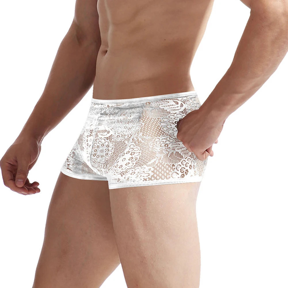 Sexy Men Sissy Boxer Lace Transparent Briefs Ultra-thin Elasticity Underwear Solid Shorts Trunks Breathable Erotic Underpants
Sexy Men Sissy Boxer Lace Transparent Briefs Ultra-thin Elasticity Underwear Solid Shorts Trunks Breathable Erotic Underpants