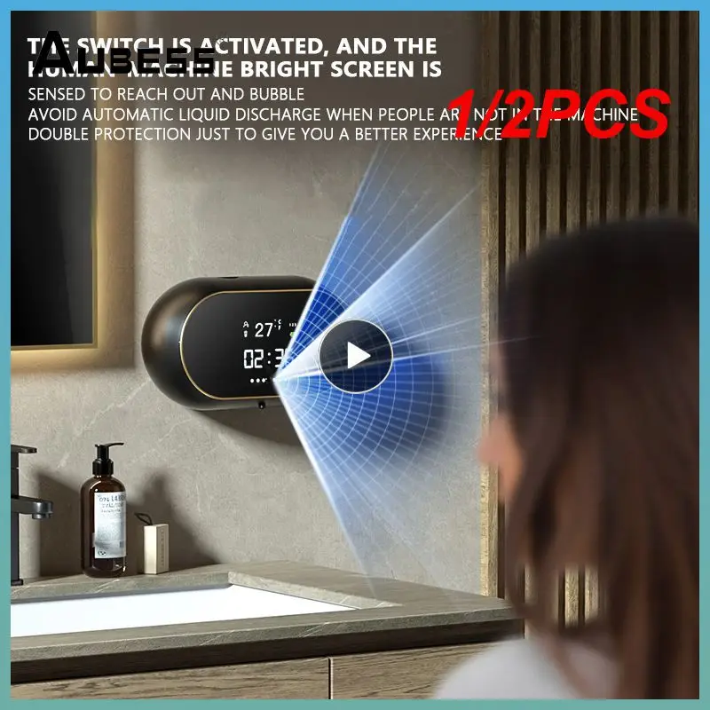 1/2PCS Automatic Foam Soap Dispenser Touchless Sensor USB Charge Foam Machine Time Temperature Display Wall Mount Hand
1/2PCS Automatic Foam Soap Dispenser Touchless Sensor USB Charge Foam Machine Time Temperature Display Wall Mount Hand