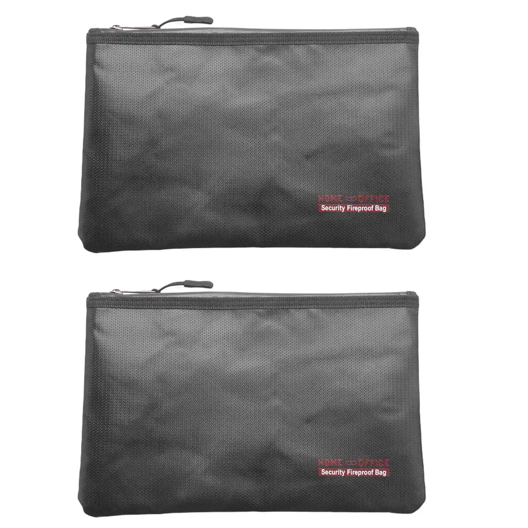

2X Portable Fireproof Waterproof Document Envelope File Folder Cash Pouch Fireproof Money Bag Lipo Safe Bag B