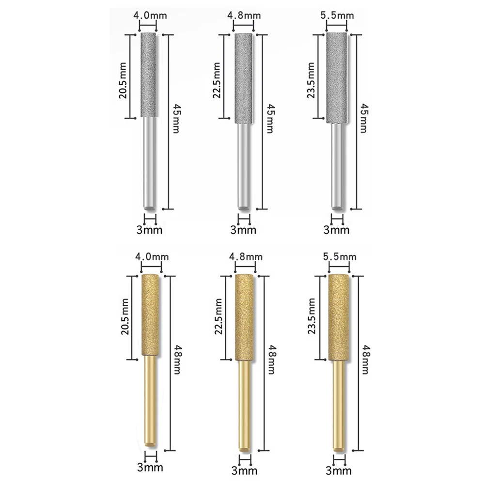 Chainsaw Sharpener Metal Grinding 6PCS Cylindrical Burr Diamond Grinding Tool Sharpener Stone File 4/4.8/5.5mm
Chainsaw Sharpener Metal Grinding 6PCS Cylindrical Burr Diamond Grinding Tool Sharpener Stone File 4/4.8/5.5mm