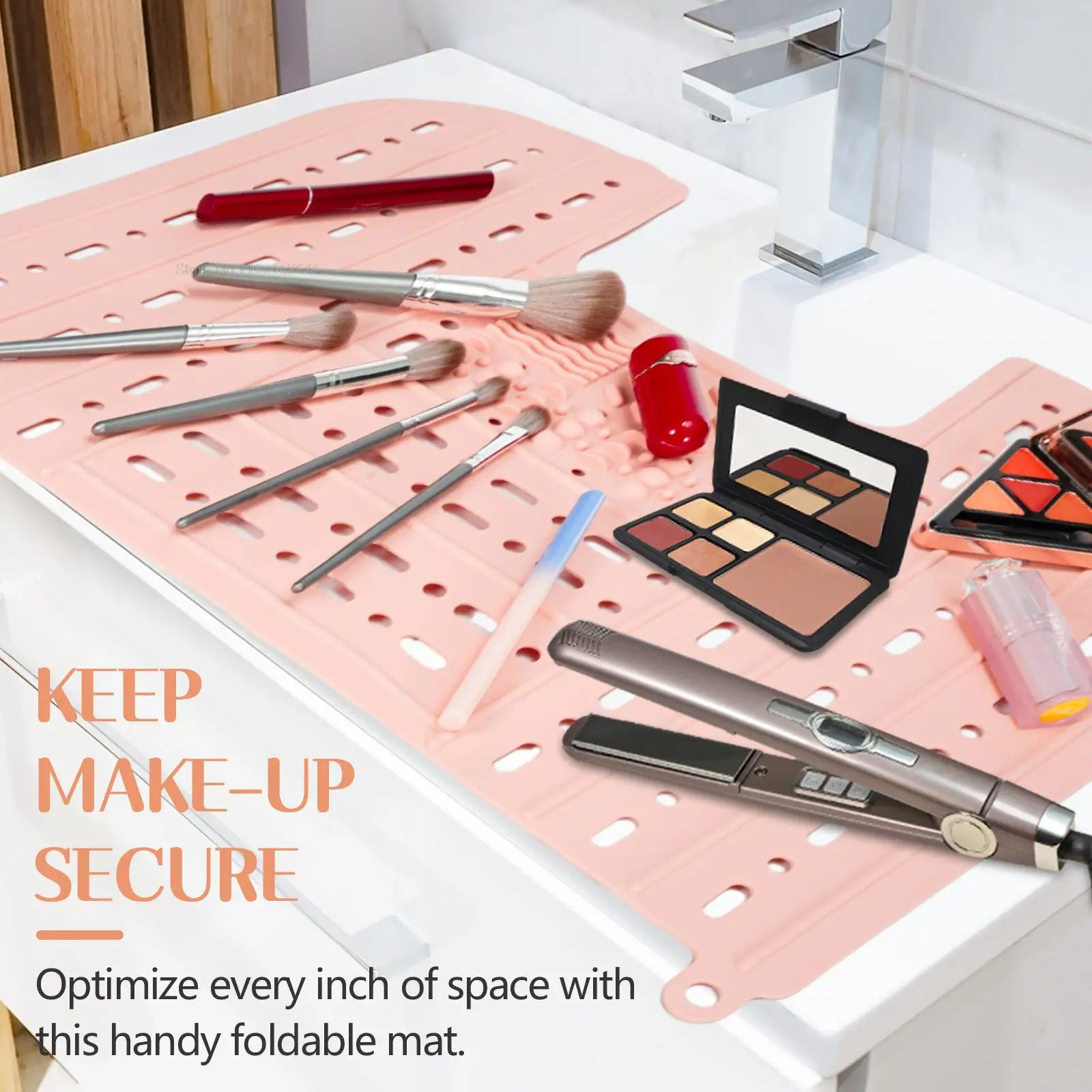Bathroom Organizer Mat Silicone Foldable Sink Topper Bathroom Sink Cover For Counter Space Silicone beauty brush cleaning Pad
Bathroom Organizer Mat Silicone Foldable Sink Topper Bathroom Sink Cover For Counter Space Silicone beauty brush cleaning Pad