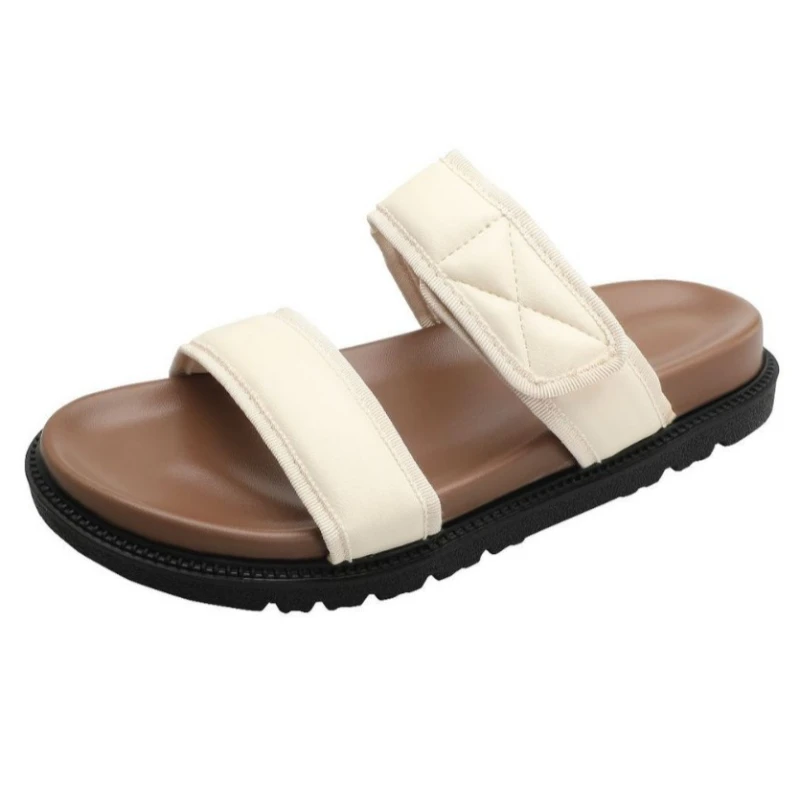 Fashion Round Toe Soft Sole Platform Sandal Women Open Toe Narrow Band Flat Sandals Summer Comfort 35-43 Large Size Beach Shoes 32 S23b88b5b486847acaddabe538f3fd317U