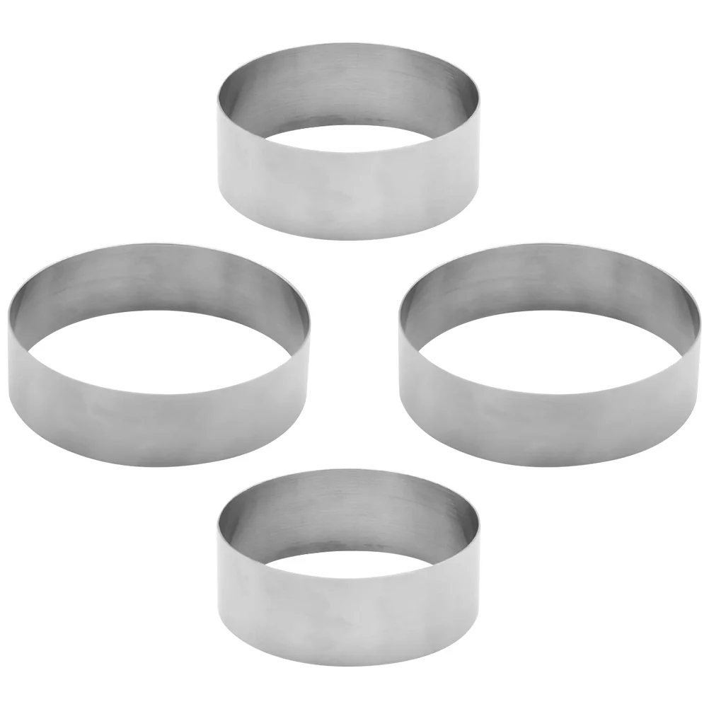 4 Pcs Stainless Steel Mousse Mold Layer Cake Baking Supplies Pan for Cakes Household
4 Pcs Stainless Steel Mousse Mold Layer Cake Baking Supplies Pan for Cakes Household