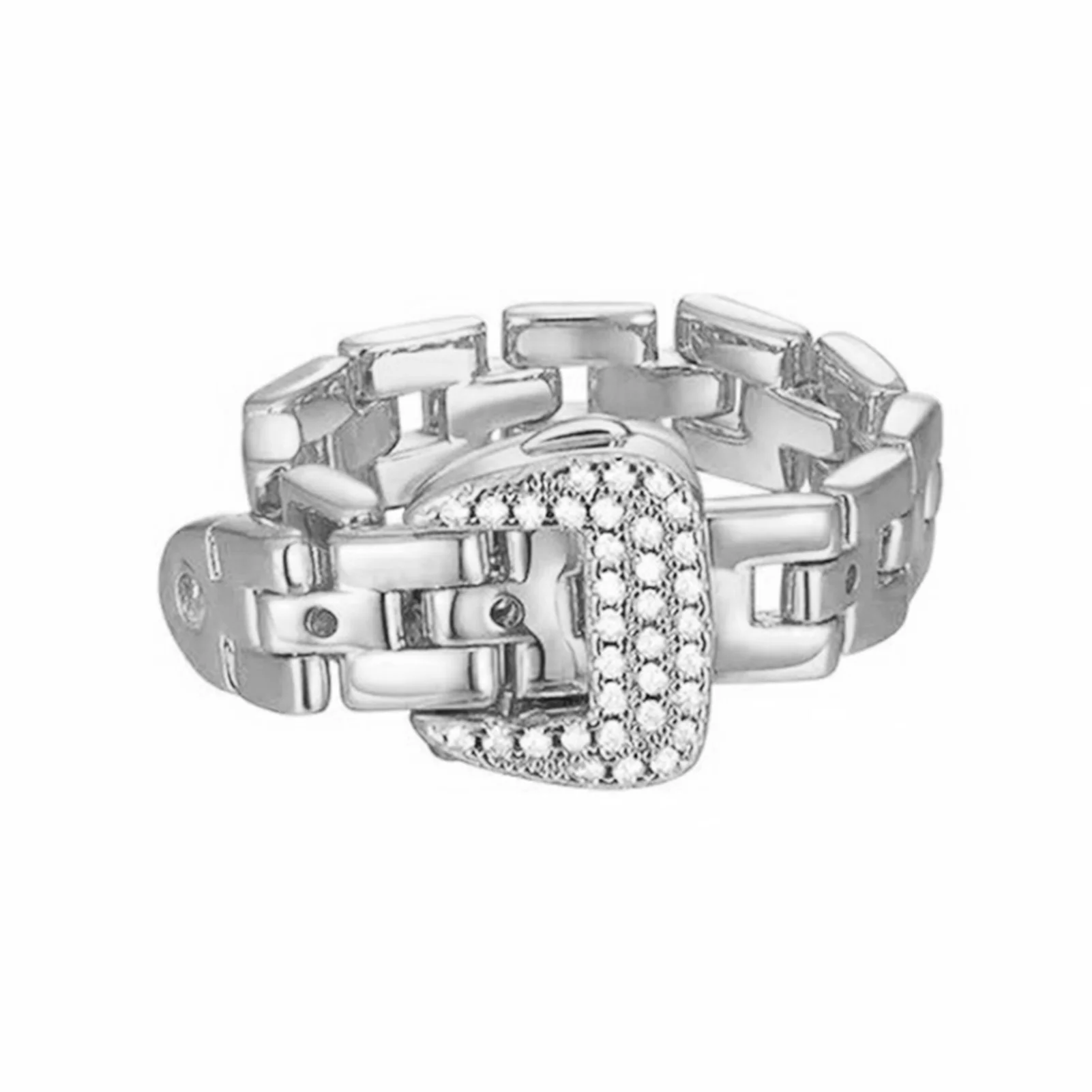 Adjustable Belt Buckle Zircon Rings Detachable Metal Soft Chain Ring Luxury Statement Finger Rings For Women Men
Adjustable Belt Buckle Zircon Rings Detachable Metal Soft Chain Ring Luxury Statement Finger Rings For Women Men