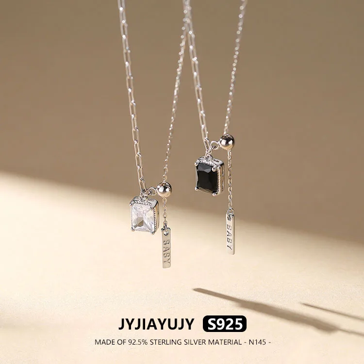JYJIAYUJY 100% Sterling Silver S925 Necklace Square Zircon Two Colors Adjustable Cross Chain 50CM Jewelry Gift Daily Use N145
JYJIAYUJY 100% Sterling Silver S925 Necklace Square Zircon Two Colors Adjustable Cross Chain 50CM Jewelry Gift Daily Use N145