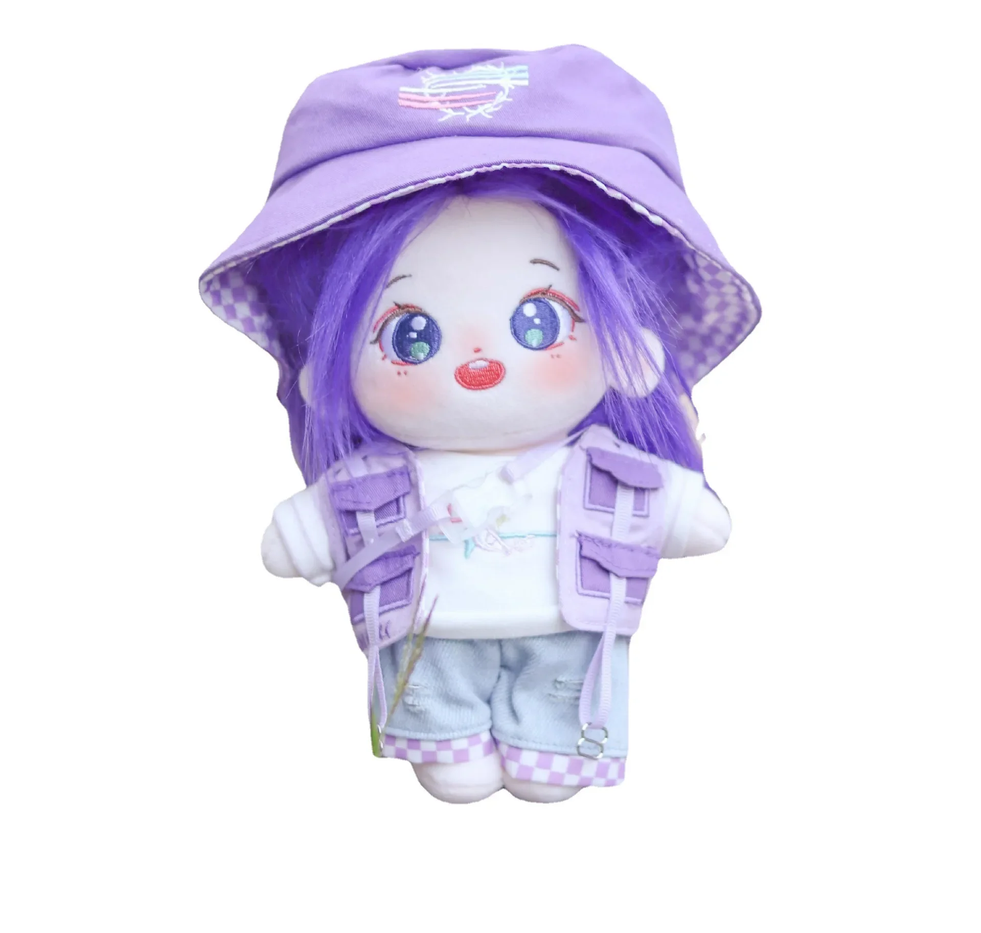 

Cute Face Kawaii 20cm EXO Kpop Plush Doll Baby Doll with Hair Plush Doll's Toy Dolls Accessories for Our Generation