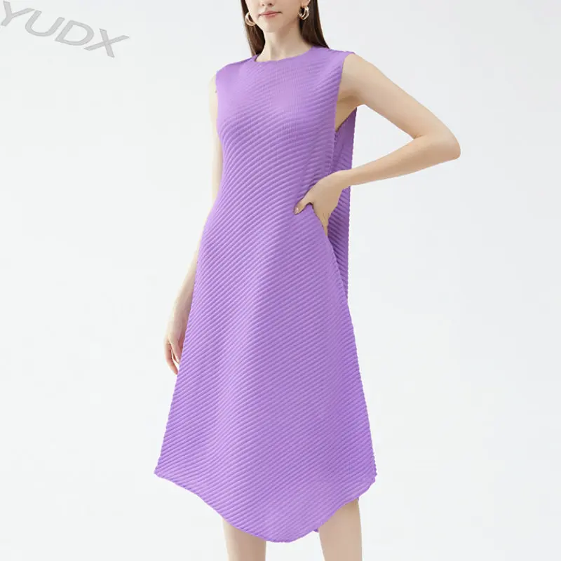 YUDX Miyake 2023 летнее Новое модное повседневное однотонное асимметричное платье с круглым вырезом тонкое Плиссированное женское сексуальное платье
YUDX Miyake 2023 летнее Новое модное повседневное однотонное асимметричное платье с круглым вырезом тонкое Плиссированное женское сексуальное платье